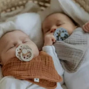 BIBS 2-Pack Latex Nuggi Boheme Daisy Khaki/Dusty Blue | Schnuller | Beluga Kids