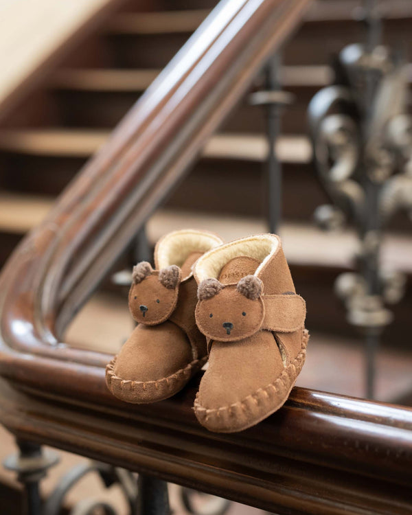 Bottines Pouty en peluche ours en peluche marron