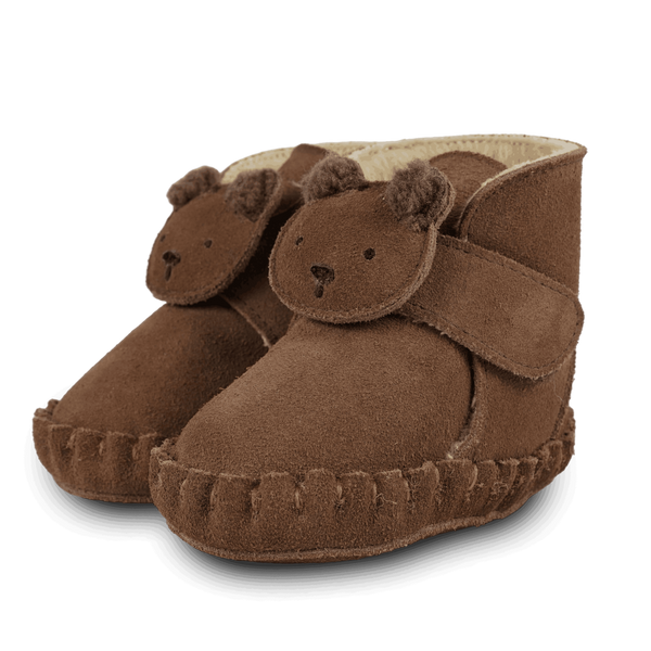 Bottines Pouty en peluche ours en peluche marron