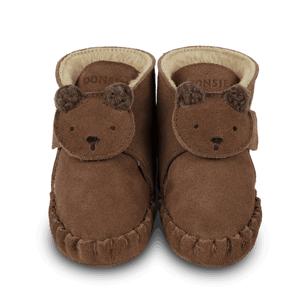 Bottines Pouty en peluche ours en peluche marron