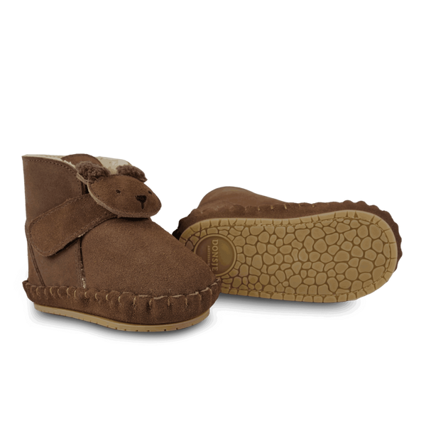 Bottines Pouty en peluche ours en peluche marron