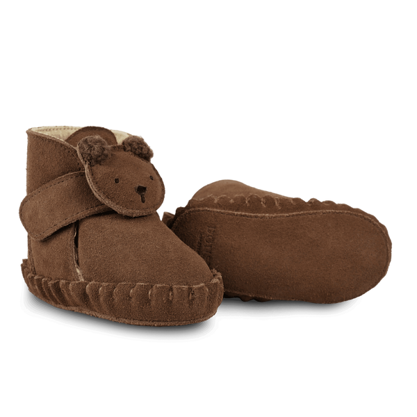 Bottines Pouty en peluche ours en peluche marron