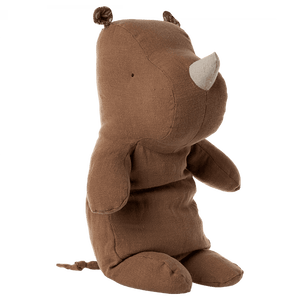 Maileg Safari-Freunde Nashorn M Schokolade | Kuscheltier | Beluga Kids