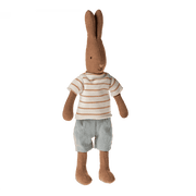 Hase Grösse 1 Schokobraun Gestreiftes Shirt