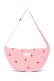 Sac banane Teddy pour adultes Cœurs rose clair