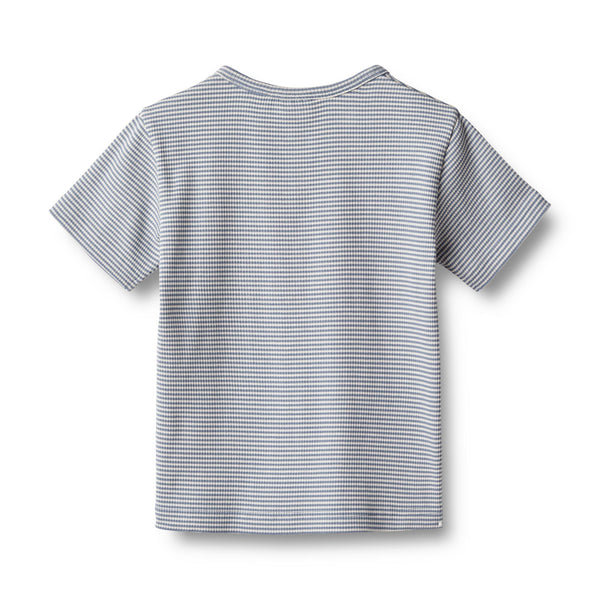 Wheat Main T-Shirt Lumi Blue Stripe | T-Shirts | Beluga Kids