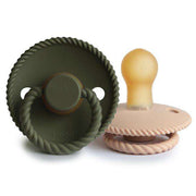2-Pack Latex Pacifier Rope Croissant/Olive