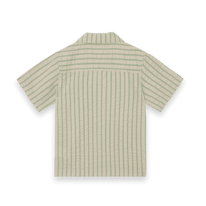 Garbo&Friends Seersucker Kurzarmhemd Stripe Emerald | Shirt | Beluga Kids
