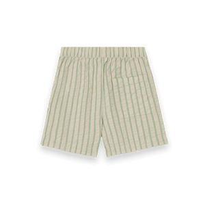 Garbo&Friends Seersucker Shorts Stripe Emerald | Shirt | Beluga Kids