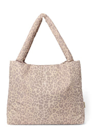 Puffy Mom Bag Beige Leopard
