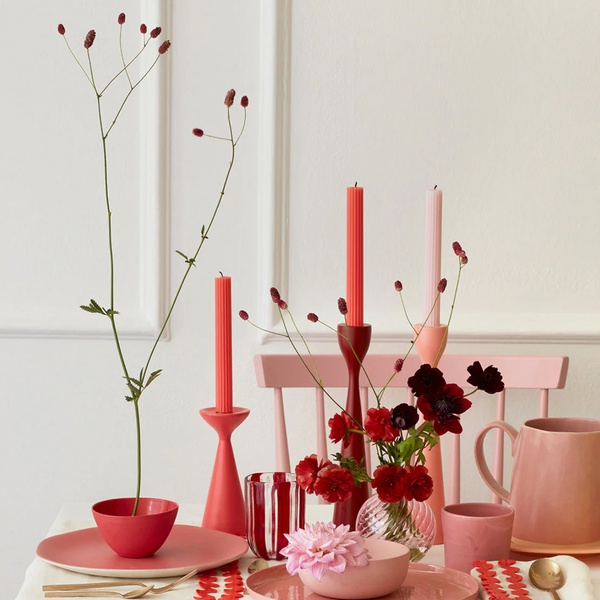 Tischkerzen Tomato Red (2x)