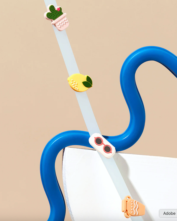 Brillenband + Silikon-Zubehör-Set Blau