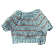 Gestrickter Pullover für Welpe Dusty Blau