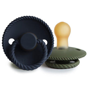 FRIGG 2-Pack Latex Schnuller Limited Rope Dark Navy/Olive | Schnuller | Beluga Kids