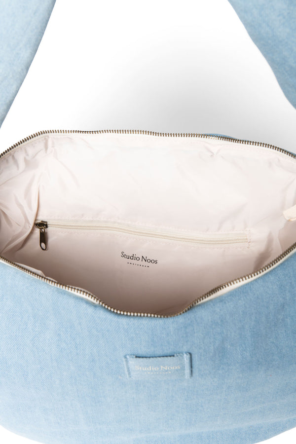 Denim Solid Cross Body Bag