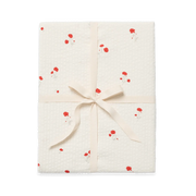 Seersucker fitted sheet Poppy
