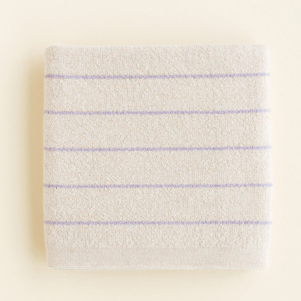 Hvid-Babydecke Harry Cream/Lilac-Beluga Kids