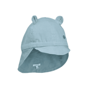 Gorm Linen Sun Hat with Ears Beach Blue
