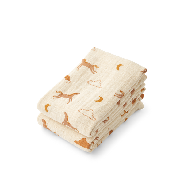 2-Pack Muslin Cloths Dream Ecru