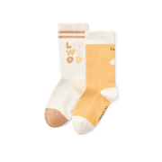 Lot de 2 chaussettes Annette Abricot Clair / Crème