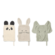 Lot de 3 gants de bain Sylvester Dove Blue Mix