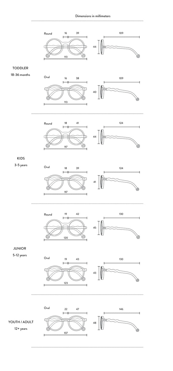 Kids Oval Sunglasses Olive Green