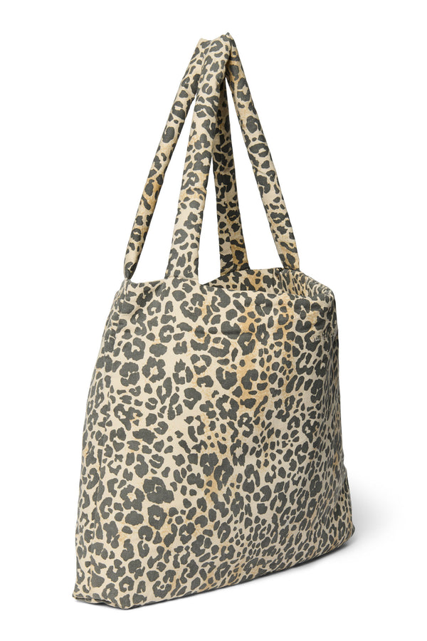 Sac maman en coton doux motif léopard
