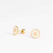 Boucles d'oreilles puces Golden Daisy