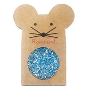 Springball-Maus Glitzer Blau (43 mm)