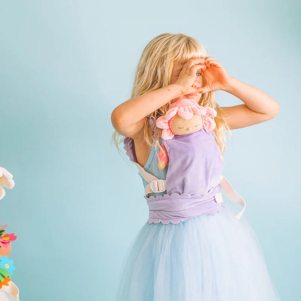 Olli Ella Dinkum Doll Petal Trage Lavender | Zubehör für Puppen & Puppentheater | Beluga Kids