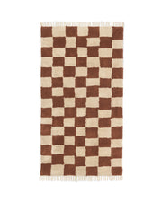 Tapis lavable Mara rouille/sable chaud
