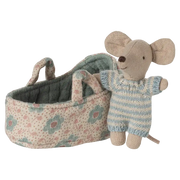 Baby mouse in carrying bag blue