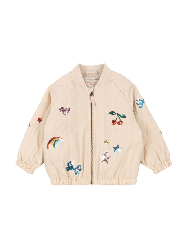 Blouson aviateur à sequins Juno gris fumé