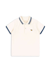 Florian polo shirt Antique White / Blue