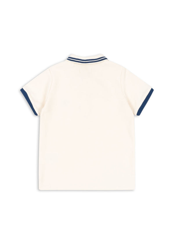 Florian polo shirt Antique White / Blue