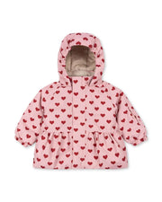 Veste d'hiver à volants Mismou Amour Rose