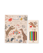Cahier d'activités et crayons de couleur Multi