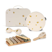 Coffret musical dans un étui brillant citron