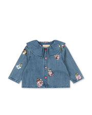 Magot Pailetten-Jeansshirt Vitamins