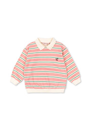 Spotty Langarm-Polo Blush Bound Stripe
