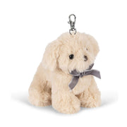 Beige puppy keychain
