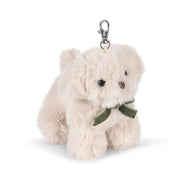 White puppy keychain