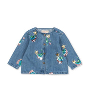 Pailetten-Jeansjacke Magot Rainbow Star