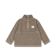 Fleece-Sweatshirt Tavi Stripe la Mer