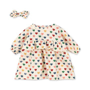 Doll Clothes Set Coeur Coloré
