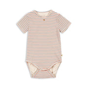 Basic Kurzarm-Body Stripe Tricolore