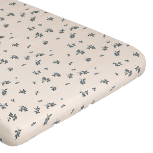 Garbo&Friends Musselin-Fixleintuch Blueberry | Fixleintuch | Beluga Kids