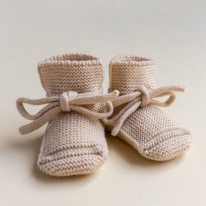 Hvid Booties Oat | Babyschuhe | Beluga Kids