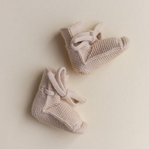 Hvid Booties Oat | Babyschuhe | Beluga Kids