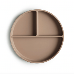 Mushie Stay-put Silikon Teller Natural | Kindergeschirr | Beluga Kids